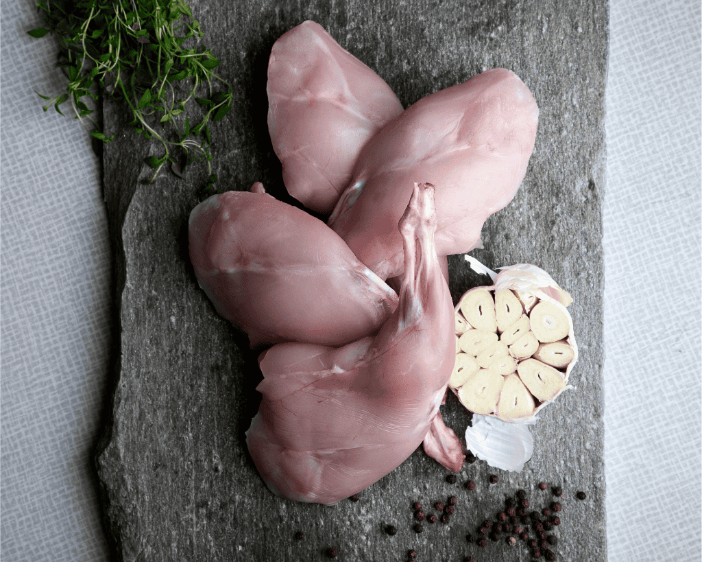 Kaninkjøtt, lårstykker